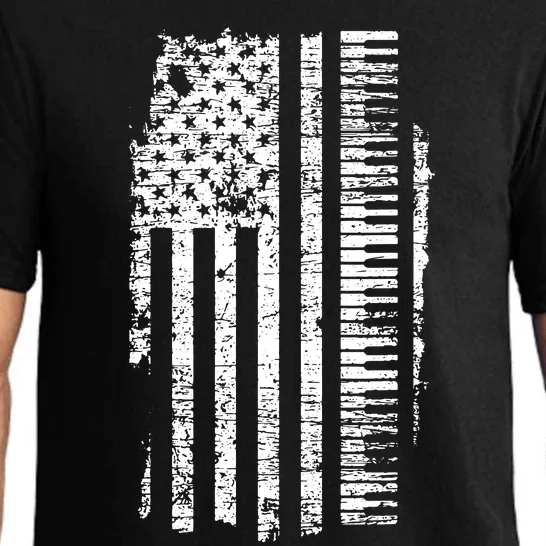 Piano Keyboard USA Flag Pianist Gifts Music Pajama Set