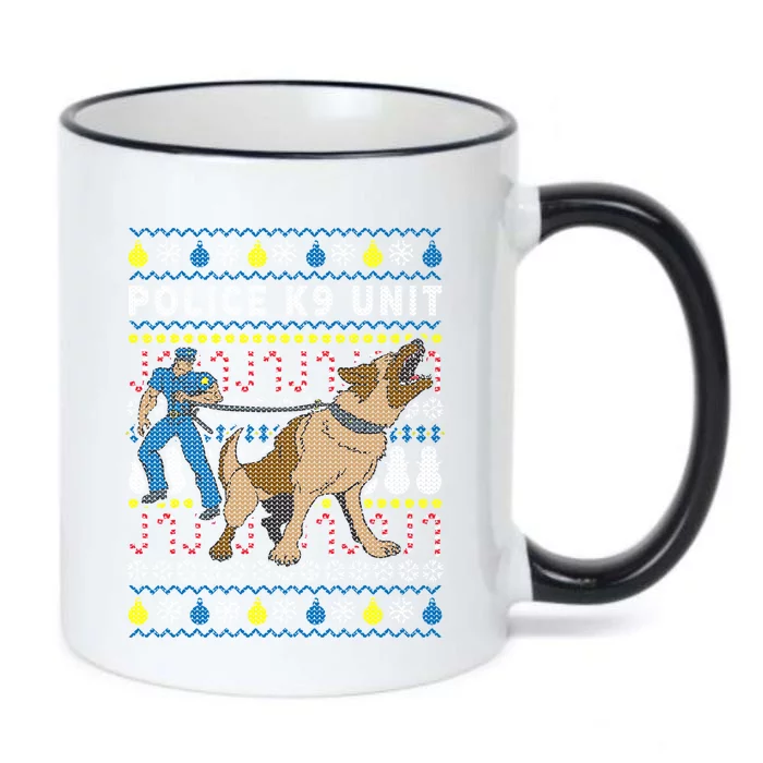 Police K9 Unit Gift For Christmas Black Color Changing Mug