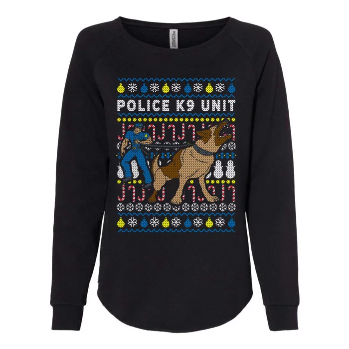 Police K9 Unit Gift For Christmas Womens California Wash Sweatshirt