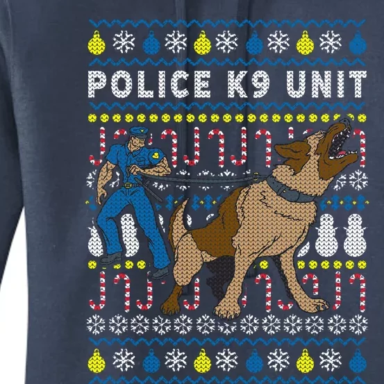 Police K9 Unit Gift For Christmas Women's Pullover Hoodie