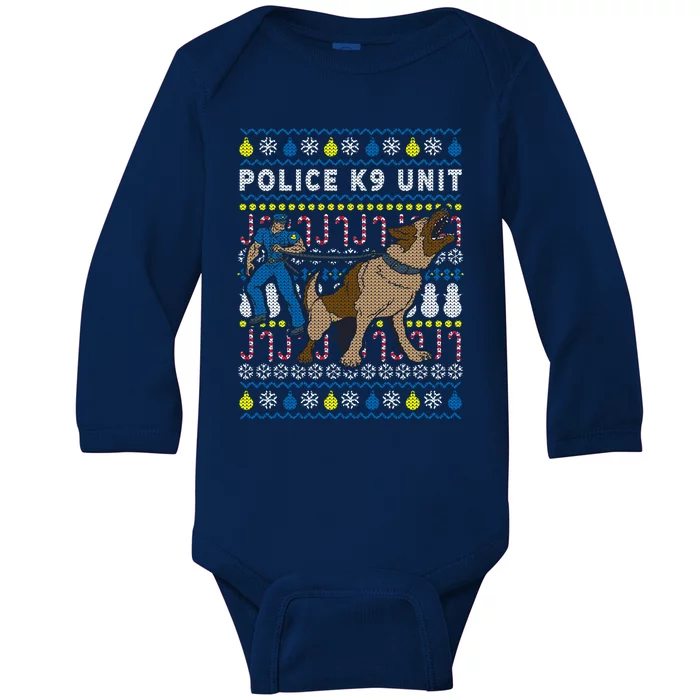 Police K9 Unit Gift For Christmas Baby Long Sleeve Bodysuit