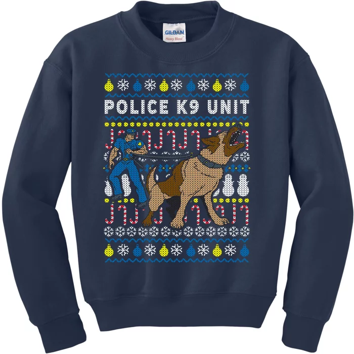 Police K9 Unit Gift For Christmas Kids Sweatshirt