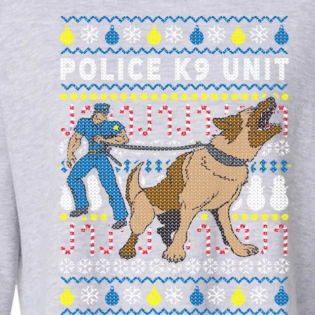 Police K9 Unit Gift For Christmas Cropped Pullover Crew