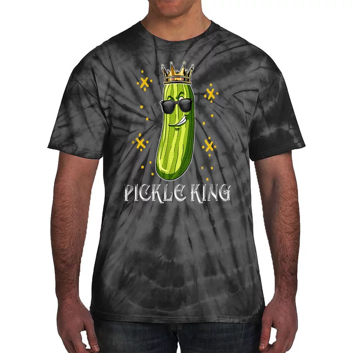 Pickle King Vegan Funny Cucumber Vegetable Pickles Lover Tie-Dye T-Shirt