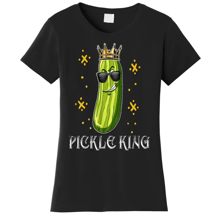 Pickle King Vegan Funny Cucumber Vegetable Pickles Lover Women's T-Shirt