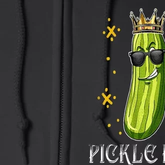 Pickle King Vegan Funny Cucumber Vegetable Pickles Lover Full Zip Hoodie