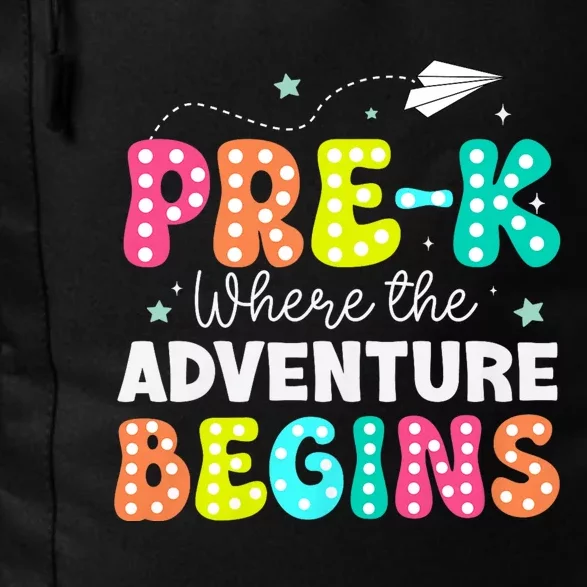 Pre K Where The Adventure Begins Back To School Teacher Daily Commute Backpack