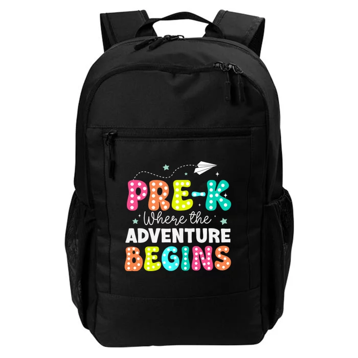 Pre K Where The Adventure Begins Back To School Teacher Daily Commute Backpack