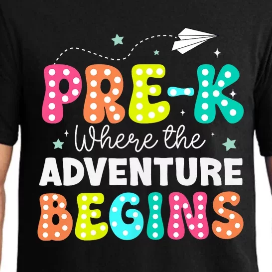 Pre K Where The Adventure Begins Back To School Teacher Pajama Set