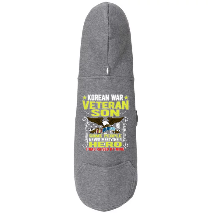 Proud Korean War Veteran Son Cool Gift Military Veterans Gift Meaningful Gift Doggie 3-End Fleece Hoodie