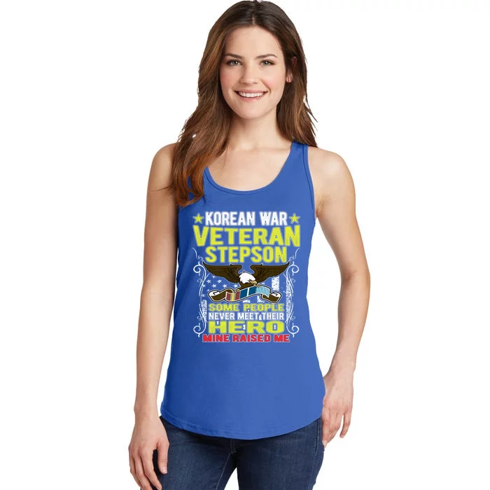 Proud Korean War Veteran Stepson Gift Military Veteran Son Gift Cool Gift Ladies Essential Tank