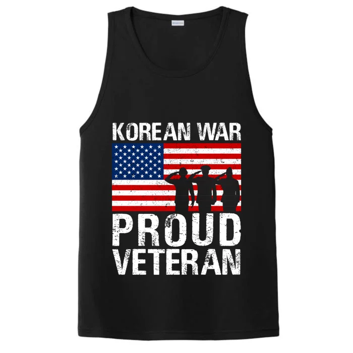 Proud Korean War Veteran Funny Gift Military Performance Tank