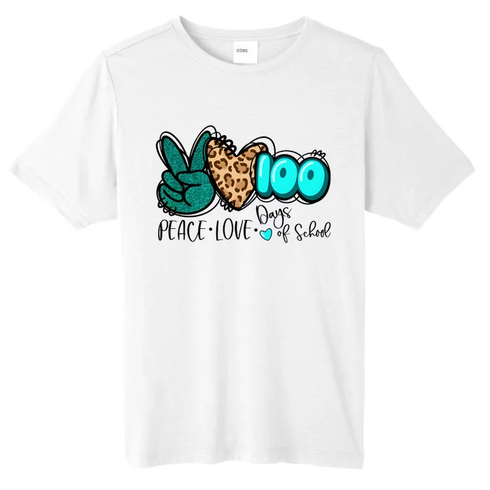 Peace Love 100 Days Of School ChromaSoft Performance T-Shirt