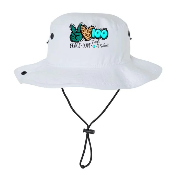 Peace Love 100 Days Of School Legacy Cool Fit Booney Bucket Hat