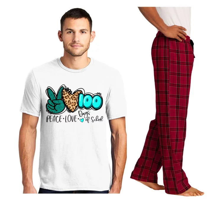 Peace Love 100 Days Of School Pajama Set