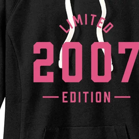 Pink Limited 2007 Edition Sweet 16th Birthday Teen Girl Women's Fleece Hoodie