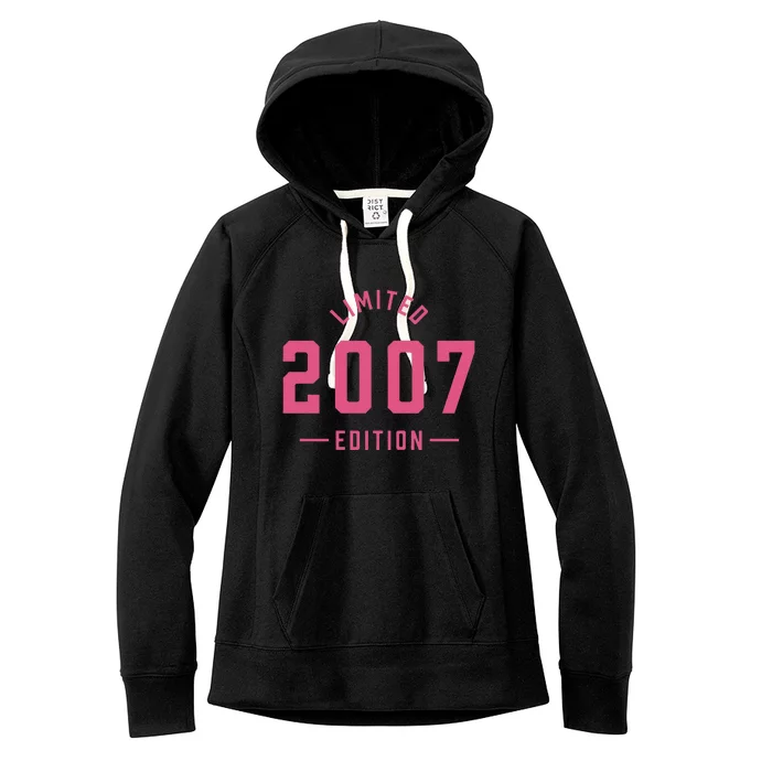 Pink Limited 2007 Edition Sweet 16th Birthday Teen Girl Women's Fleece Hoodie