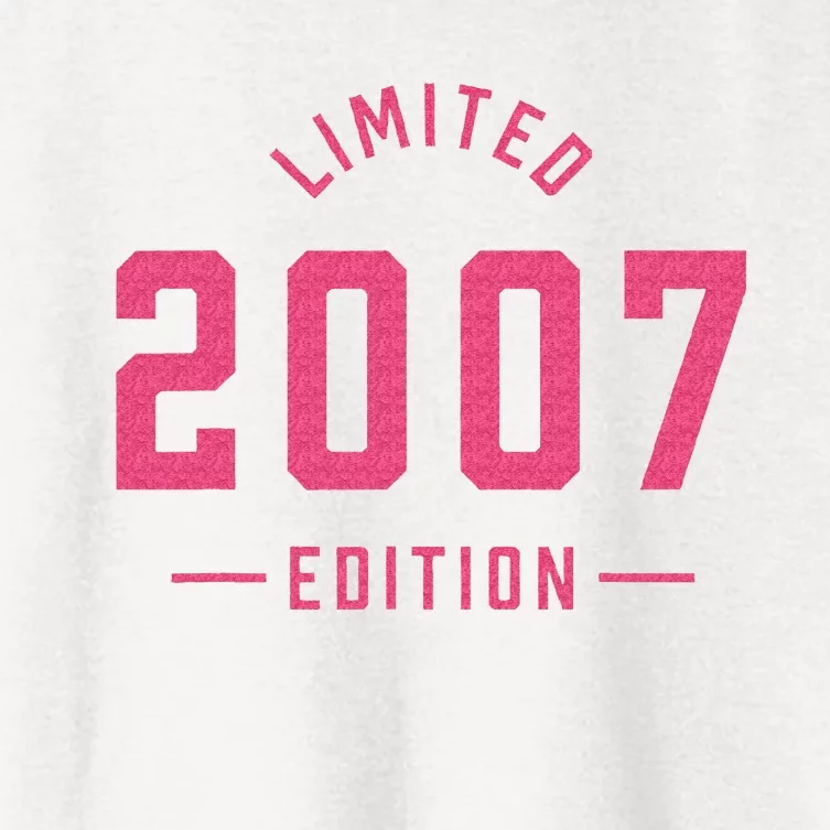 Pink Limited 2007 Edition Sweet 16th Birthday Teen Girl Women's Crop Top Tee