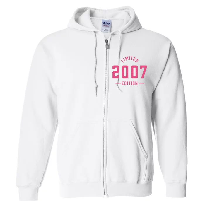 Pink Limited 2007 Edition Sweet 16th Birthday Teen Girl Full Zip Hoodie