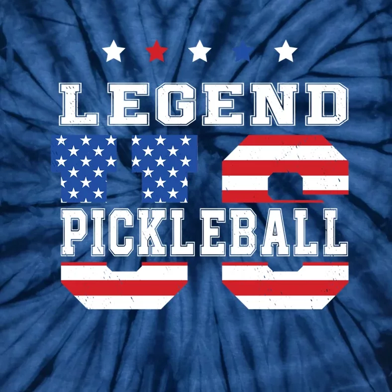 Pickleball Legend 4th Of July Pickleball Us American Flag Tie-Dye T-Shirt