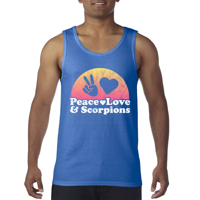 Peace Love And Scorpions Scorpion Gift Tank Top