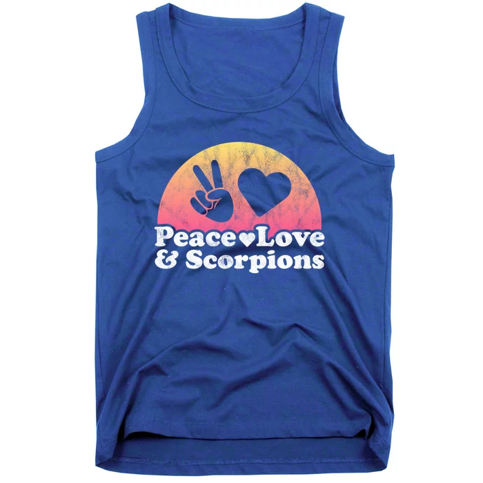 Peace Love And Scorpions Scorpion Gift Tank Top