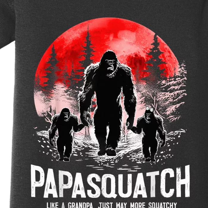 Papasquatch Like A Grandpa Just Way More Squatchy Funny PAPA Baby Bodysuit