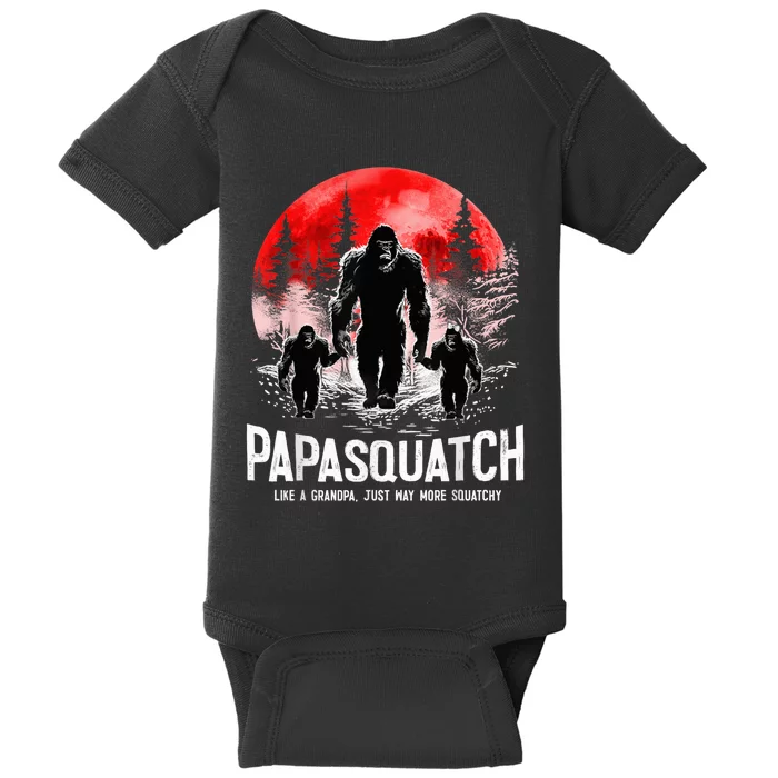 Papasquatch Like A Grandpa Just Way More Squatchy Funny PAPA Baby Bodysuit