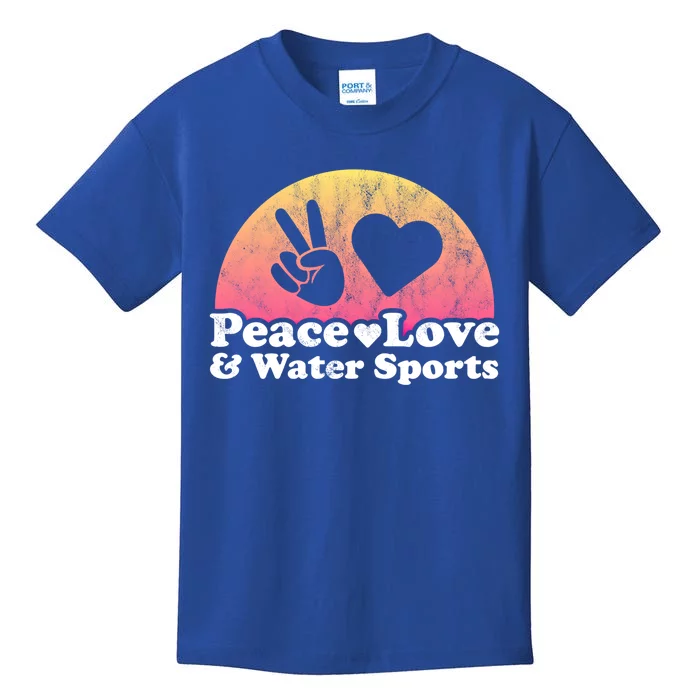 Peace Love And Water Sports Water Sport Gift Kids T-Shirt