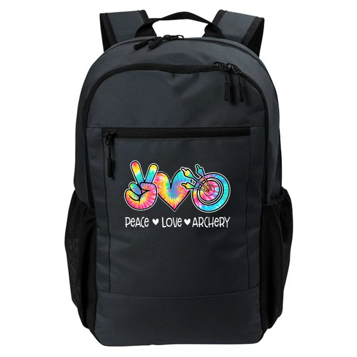 Peace Love Archery Heart Tie Dye Daily Commute Backpack