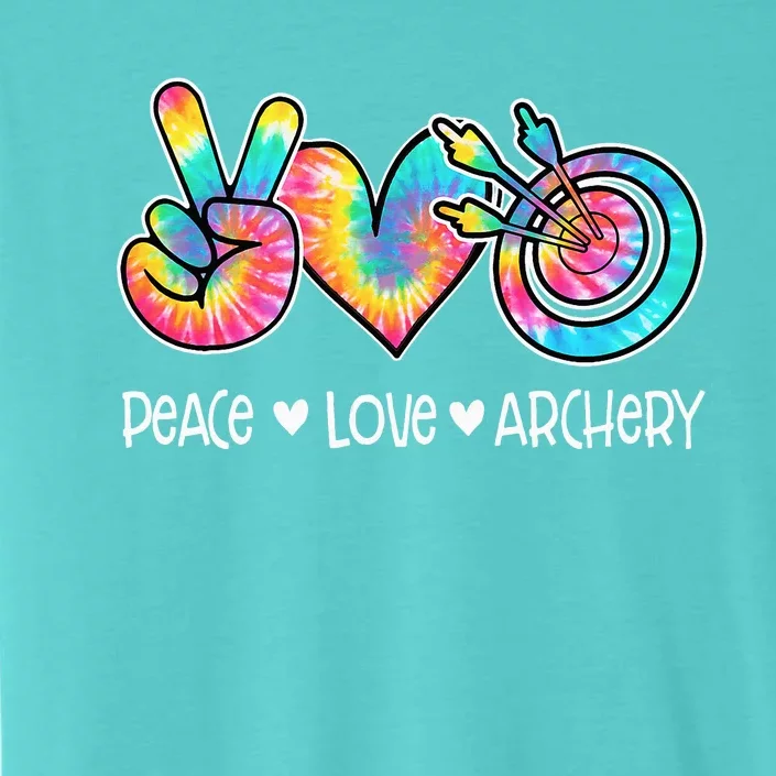 Peace Love Archery Heart Tie Dye ChromaSoft Performance T-Shirt