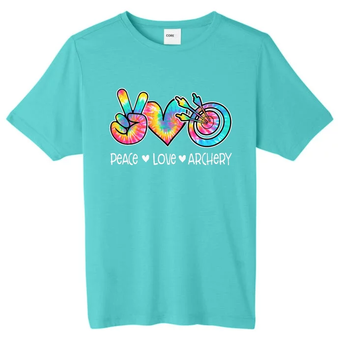 Peace Love Archery Heart Tie Dye ChromaSoft Performance T-Shirt