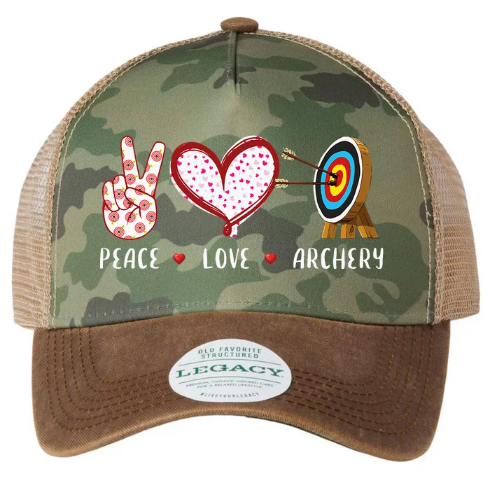 Peace Love Archery Target Gifts Women Archers Legacy Tie Dye Trucker Hat