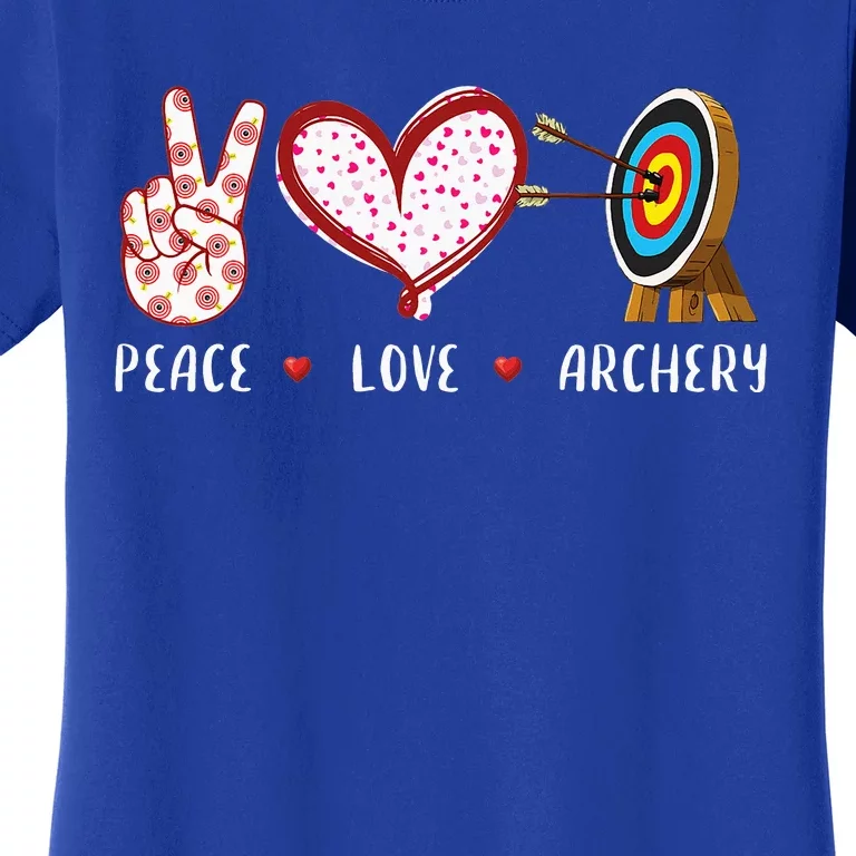 Peace Love Archery Target Gifts Women Archers Women's T-Shirt