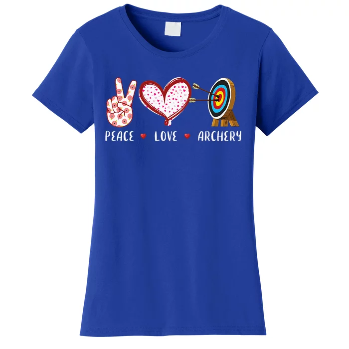 Peace Love Archery Target Gifts Women Archers Women's T-Shirt