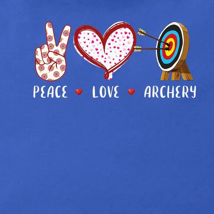 Peace Love Archery Target Gifts Women Archers Zip Tote Bag