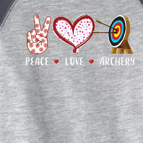 Peace Love Archery Target Gifts Women Archers Toddler Fine Jersey T-Shirt