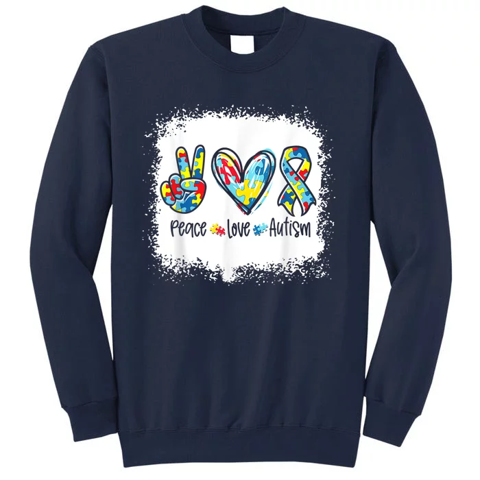 Peace Love Autism Tall Sweatshirt