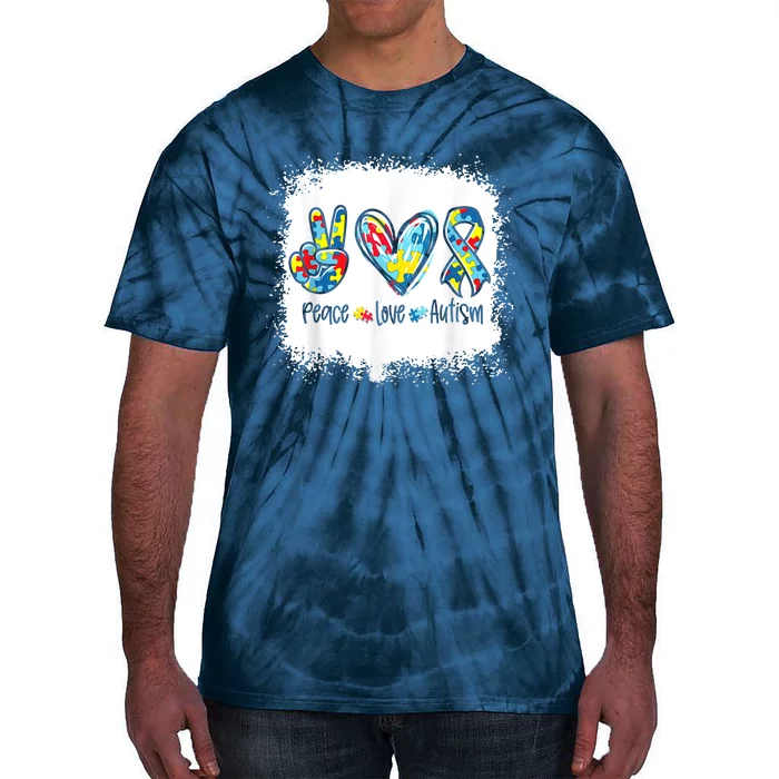 Peace Love Autism Tie-Dye T-Shirt