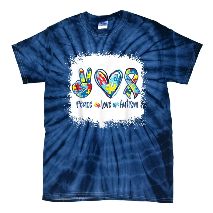 Peace Love Autism Tie-Dye T-Shirt