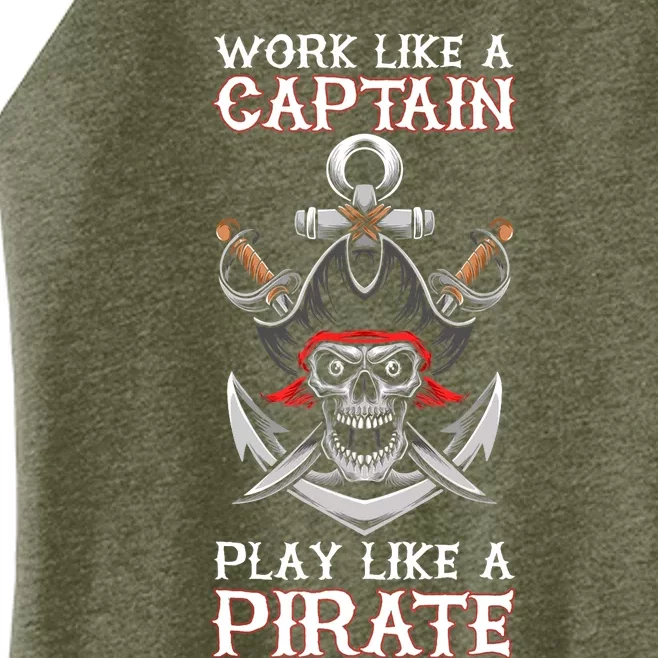 Play Like A Pirate Pirate Lovers Captain Pirate Gifts Women’s Perfect Tri Rocker Tank