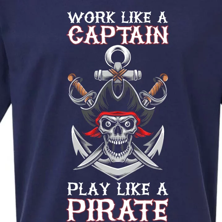 Play Like A Pirate Pirate Lovers Captain Pirate Gifts Sueded Cloud Jersey T-Shirt