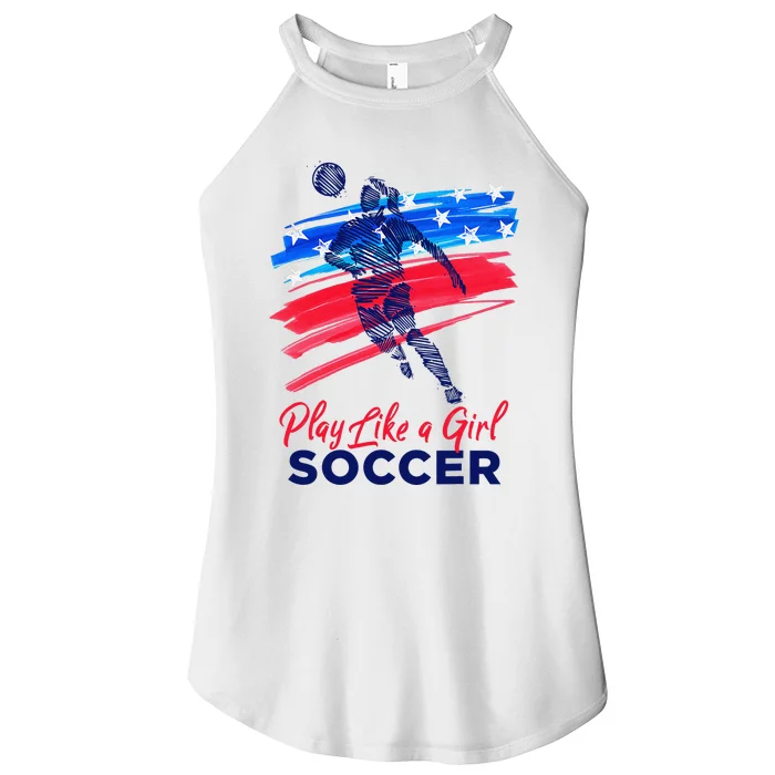 Play Like a Soccer Sport Teen Wo Football Women’s Perfect Tri Rocker Tank