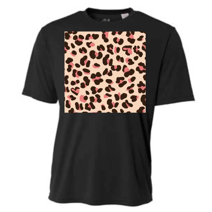 Pink Leopard Animal Print Cooling Performance Crew T-Shirt