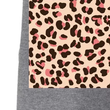 Pink Leopard Animal Print Doggie 3-End Fleece Hoodie