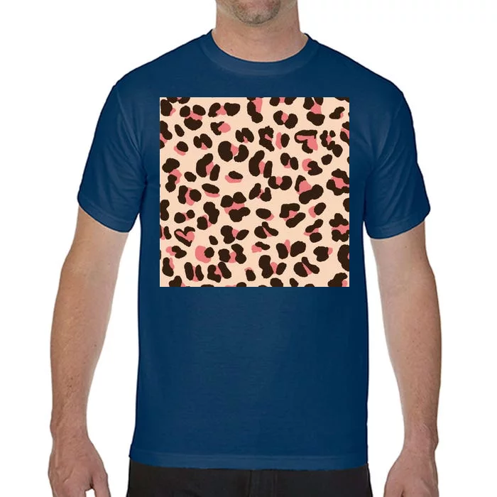 Pink Leopard Animal Print Comfort Colors T-Shirt