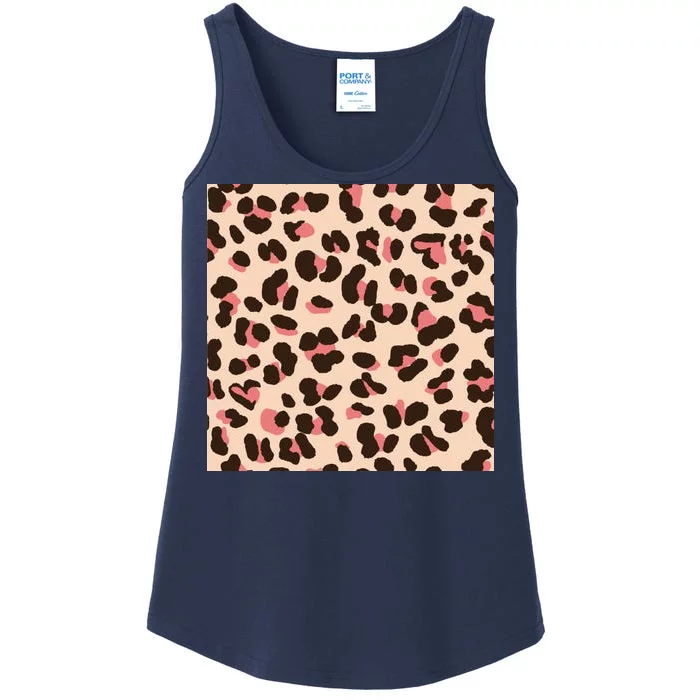 Pink Leopard Animal Print Ladies Essential Tank