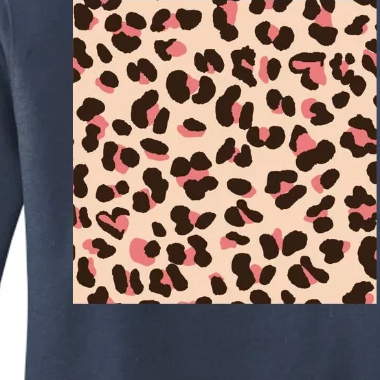 Pink Leopard Animal Print Women's Pullover Hoodie