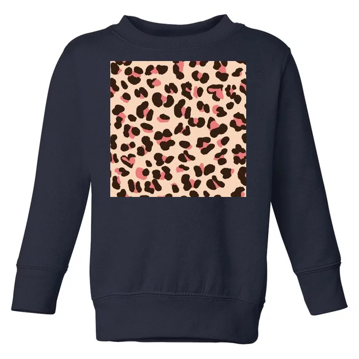 Pink Leopard Animal Print Toddler Sweatshirt