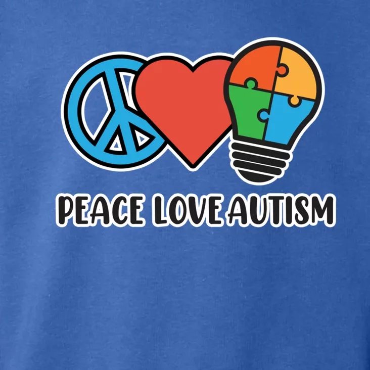 Peace Love Autism Awareness Autistic Mom Graphic Funny Gift Toddler Hoodie